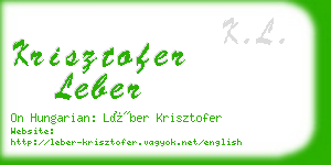 krisztofer leber business card